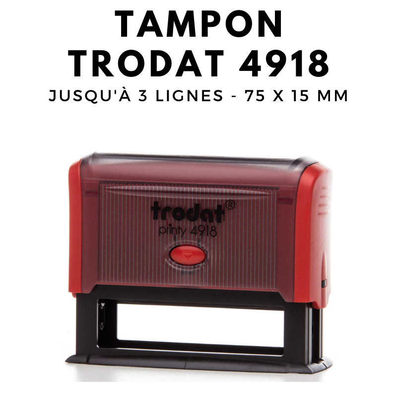 tampon encreur automatique trodat printy 4918 dimension 75x15 mm