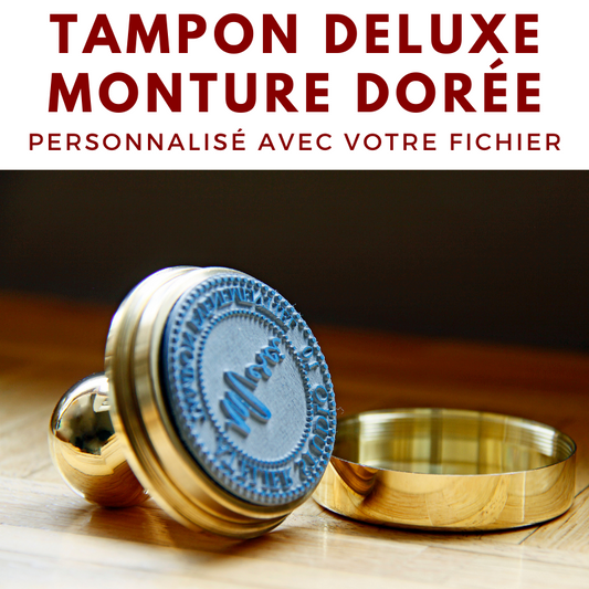 Tampon encreur deluxe rond en laiton