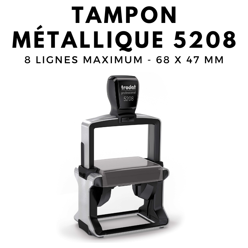 tampon encreur métallique trodat 5208 à encrage automatique 47 x 68 mm