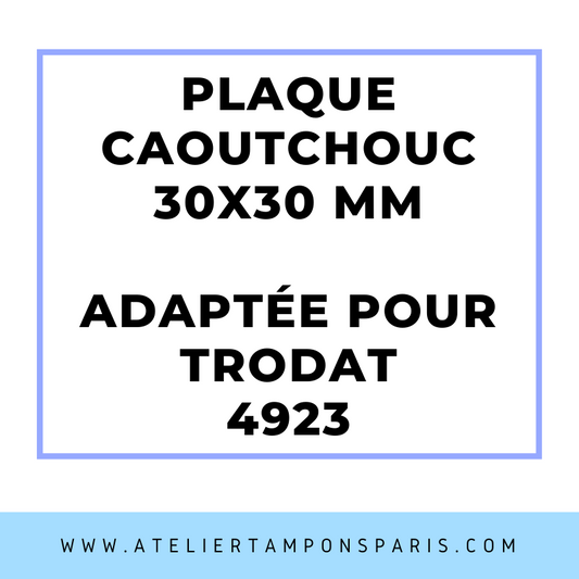 SEMELLE CAOUTCHOUC POUR TAMPON ENCREUR TRODAT 4923