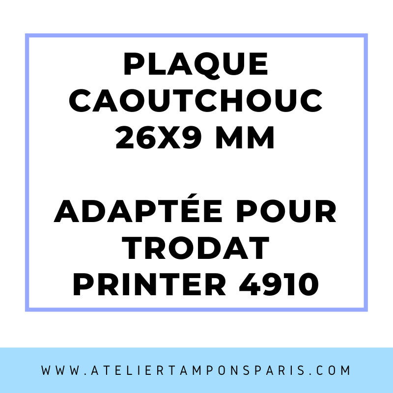SEMELLE CAOUTCHOUC POUR TAMPON ENCREUR TRODAT 4910