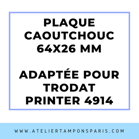 SEMELLE CAOUTCHOUC POUR TAMPON ENCREUR TRODAT 4914