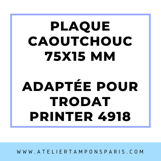 SEMELLE CAOUTCHOUC POUR TAMPON ENCREUR TRODAT 4918