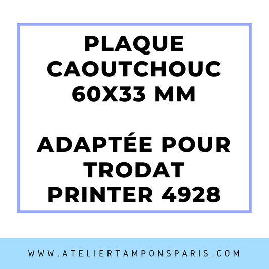 SEMELLE CAOUTCHOUC POUR TAMPON ENCREUR TRODAT 4928