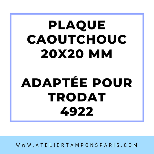 SEMELLE CAOUTCHOUC POUR TAMPON ENCREUR TRODAT 4922