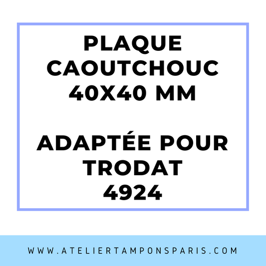 SEMELLE CAOUTCHOUC POUR TAMPON ENCREUR TRODAT 4924