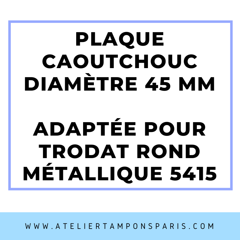SEMELLE CAOUTCHOUC POUR TAMPON ENCREUR TRODAT MÉTALLIQUE 5415