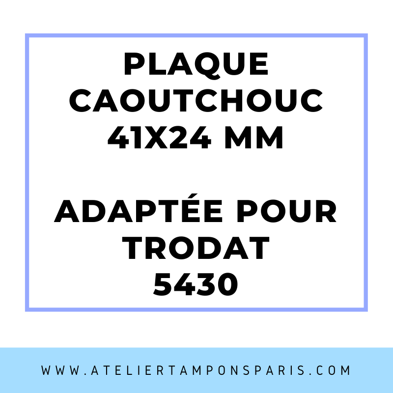 SEMELLE CAOUTCHOUC POUR TAMPON ENCREUR TRODAT MÉTALLIQUE 5430
