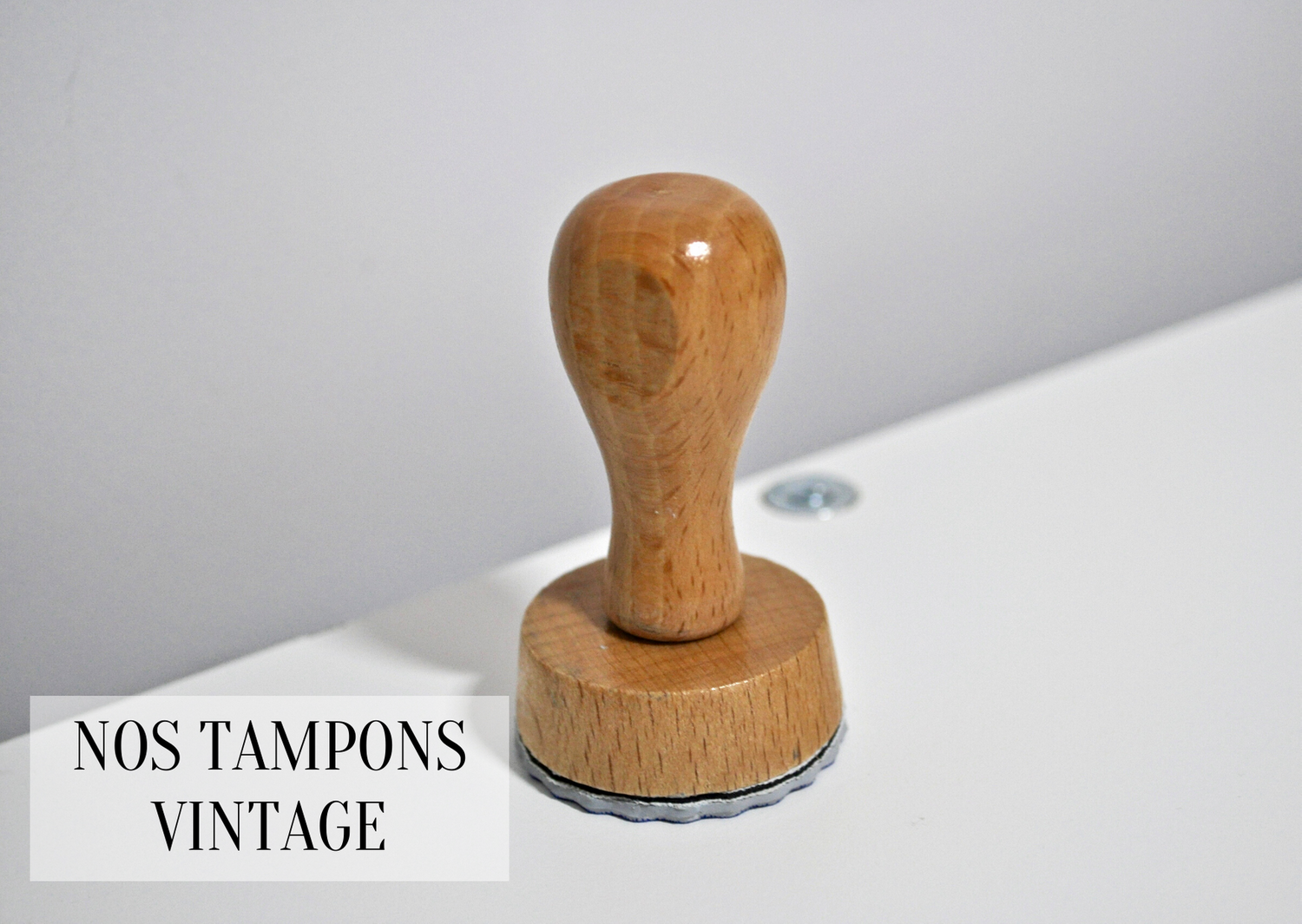 Tampon vintage manche bois