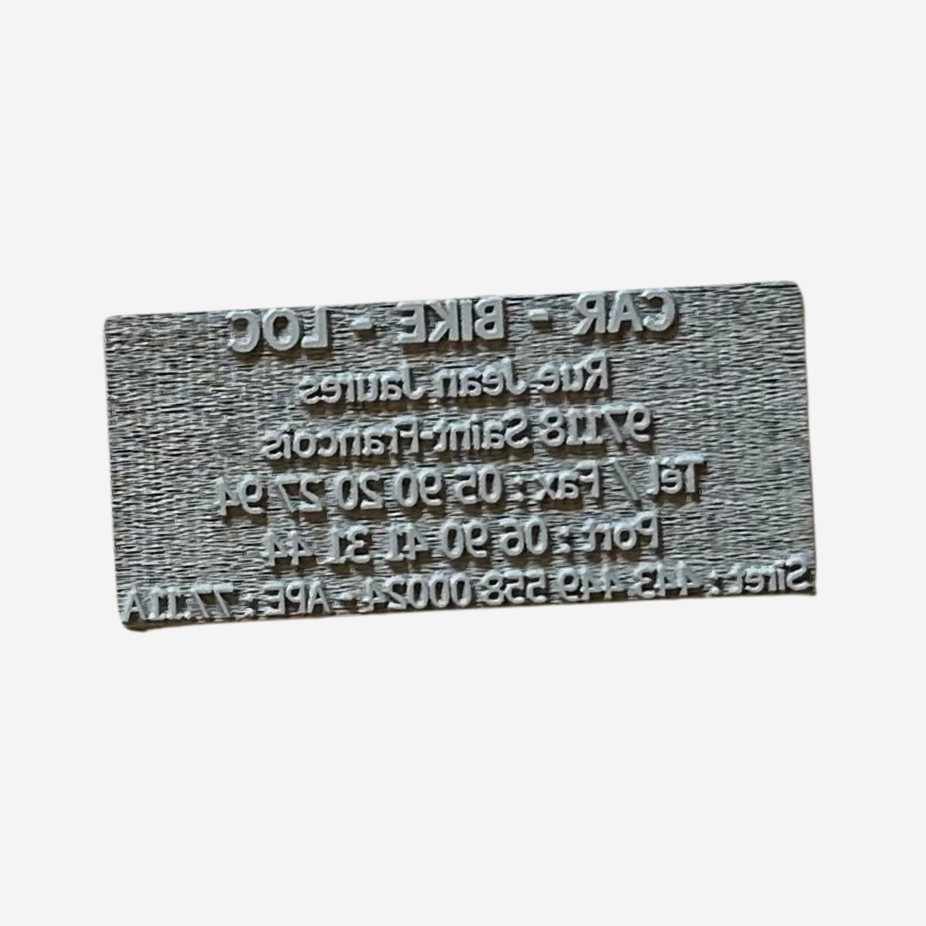 Semelles de caoutchouc gravées pour tampon encreur automatique