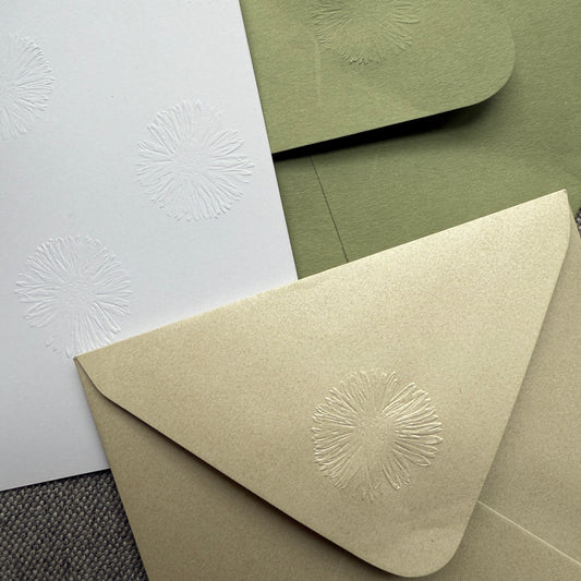 Timbre à sec motif Floral A27
