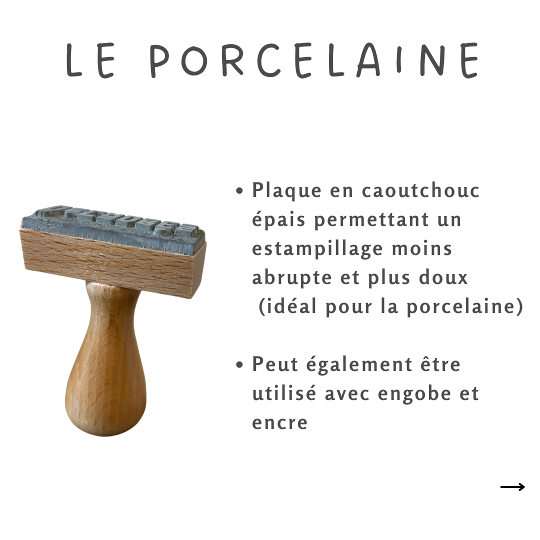 Tampon rectangulaire pour porcelaine