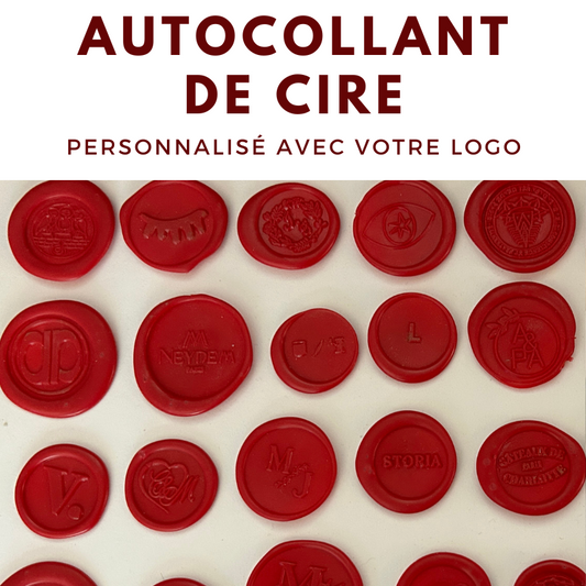 Autocollants de cire personnalisés avec votre logo