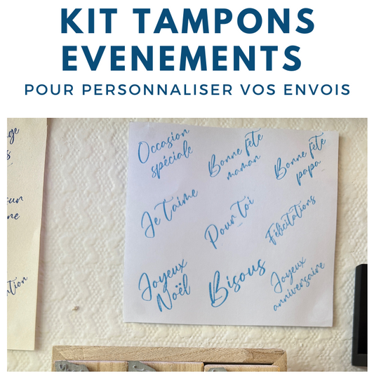 Kit de tampons encreurs pour artisan et créateur spécial événements et fêtes personnaliser les emballages