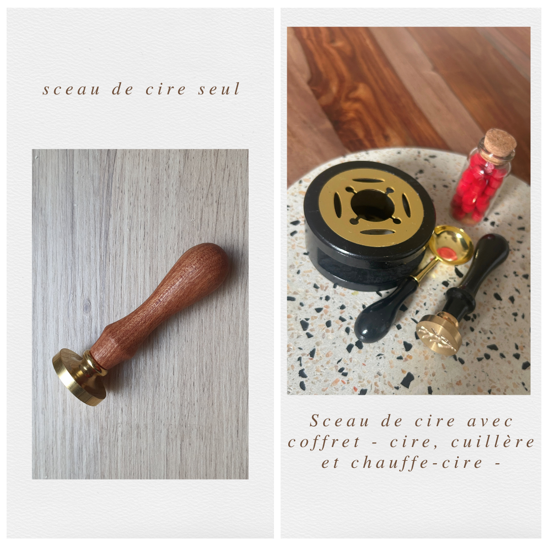 Cachet de cire abécédaire 25 mm fabriqué en France
