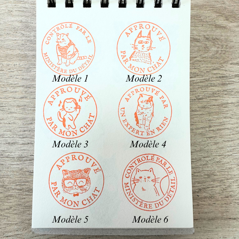 Tampon illustré Approuvé par mon chat