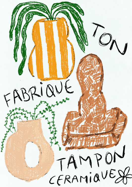 Atelier tampon céramique : dessine et fabrique ton propre tampon pour marquer ta poterie