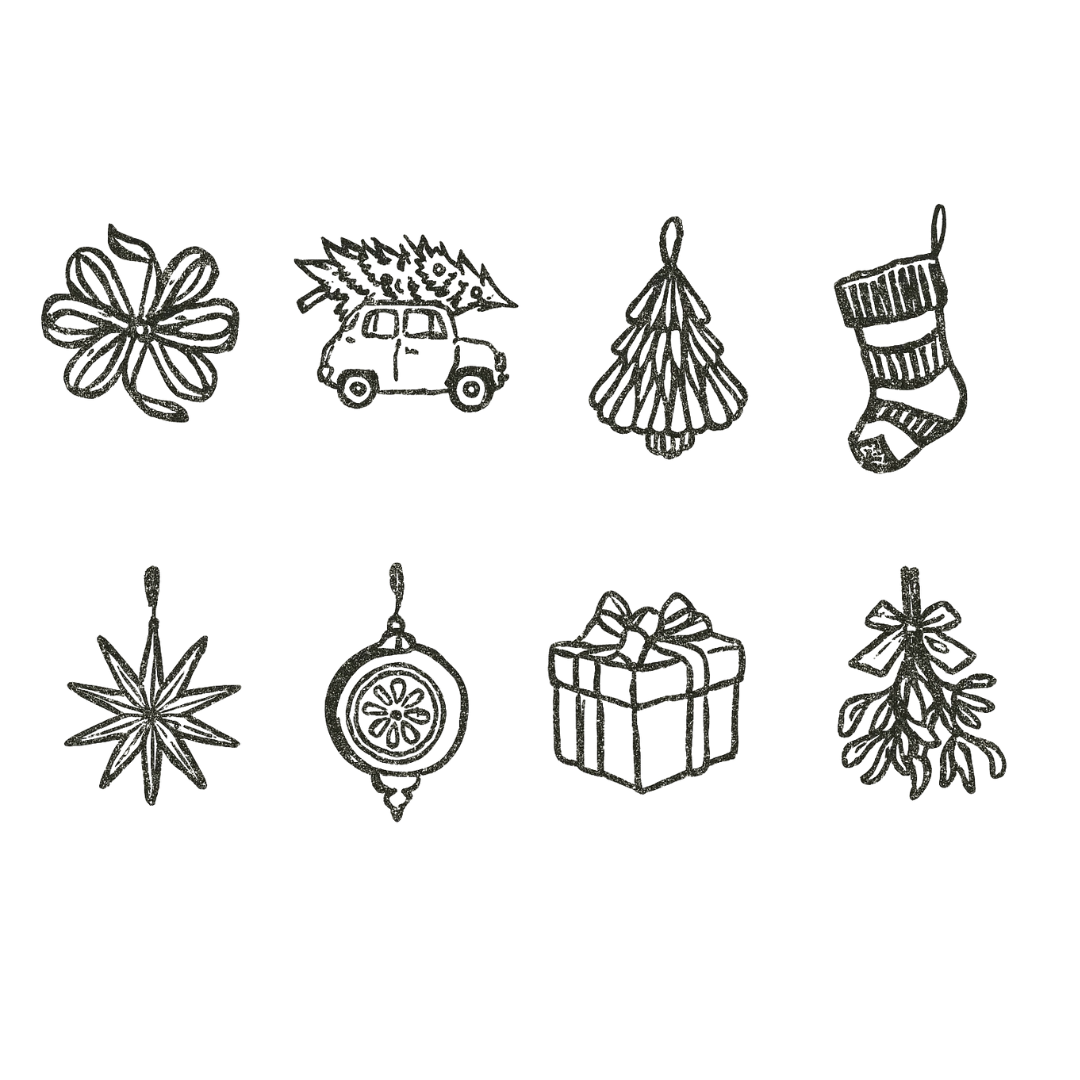 Jeu de tampons hivernaux