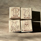 Kit de tampons encreurs de motivation modèle lapin pour maître et maîtresse à tamponner sur supports de cours