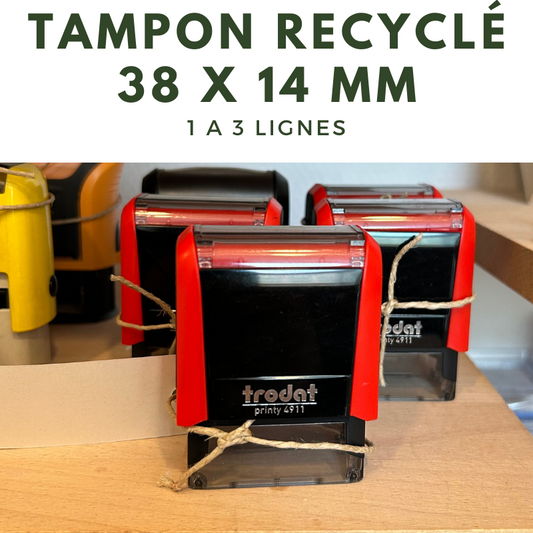 Tampon encreur automatique recyclé dimension 38 x 14 mm