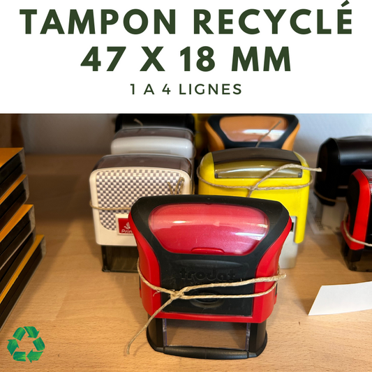 Tampon encreur automatique recyclé dimension 47 x 18 mm