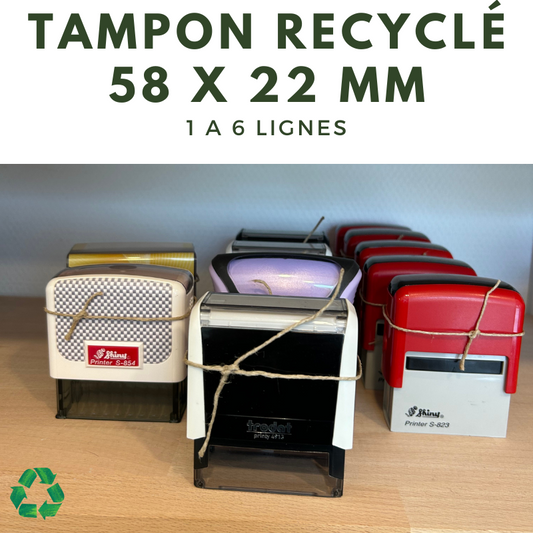 Tampon encreur automatique recyclé dimension 58 x 22 mm