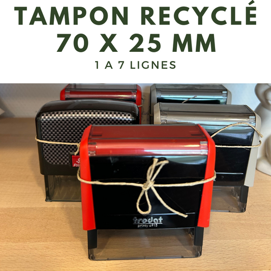 Tampon encreur automatique recyclé dimension 70 x 25 mm