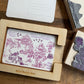 Kit tampons superposition carte postale modèle Toile de Jouy