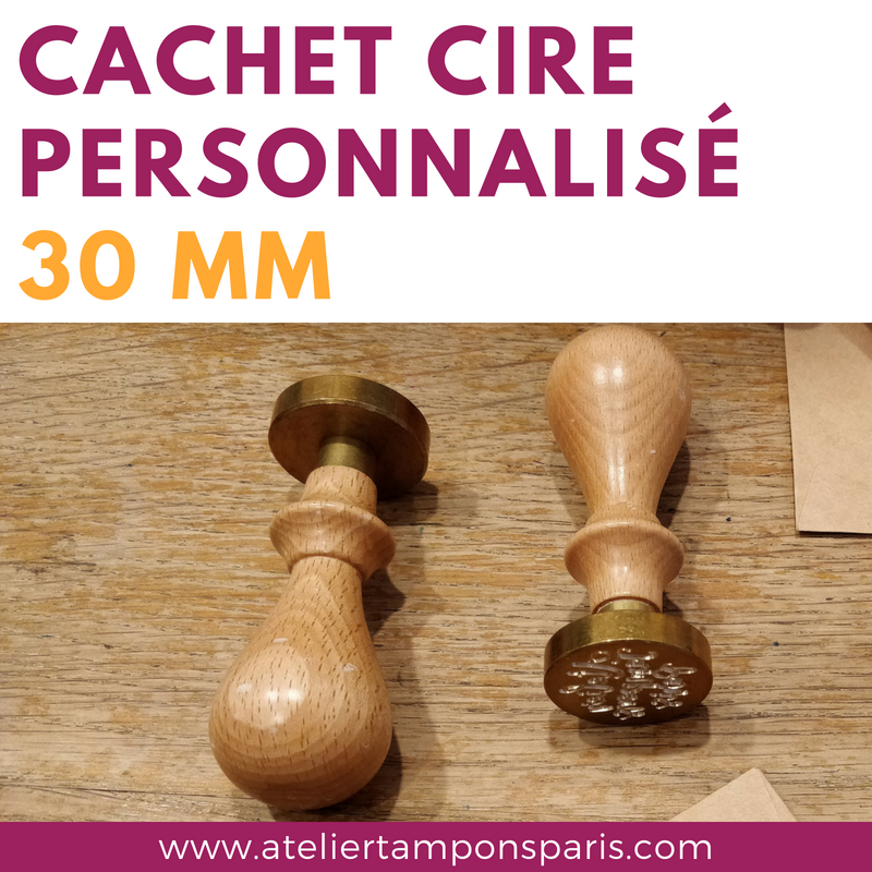 Cachet de cire personnalisé 30 mm, sceau à cire, sceau personnalisé