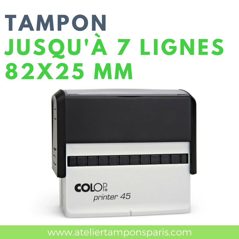 Tampon commercial printer 45 COLOP 7 lignes