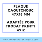 SEMELLE CAOUTCHOUC POUR TAMPON ENCREUR TRODAT 4912