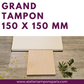 grand tampon bois 150 x 150 tampon logo