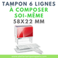 Tampon à composer soi-même COLOP 6 lignes personnalisable avec kit de lettres et symboles