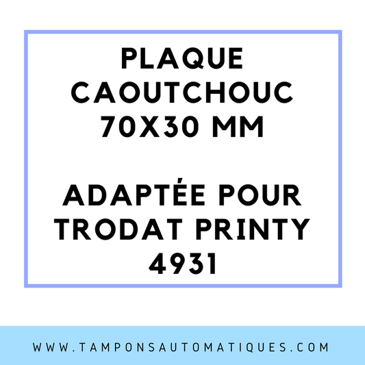 SEMELLE CAOUTCHOUC POUR TAMPON ENCREUR 4931