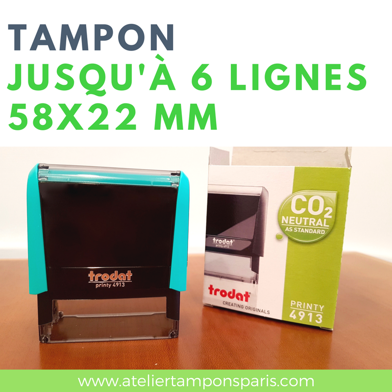 Tampon personnalisé Trodat Printy 4913 58x22 mm / 5 lignes