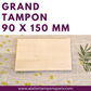 Grand tampon bois 90 x 150 mm  tampon logo personnalisé