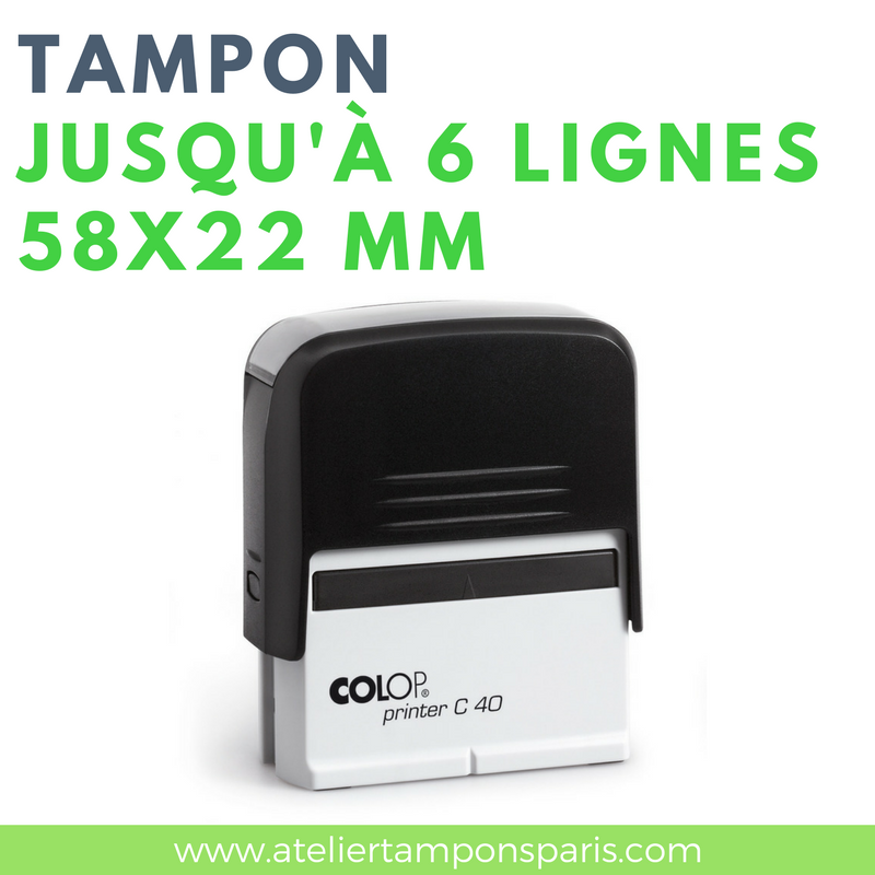 Tampon professionnel personnalisable printer C40 COLOP 6 lignes