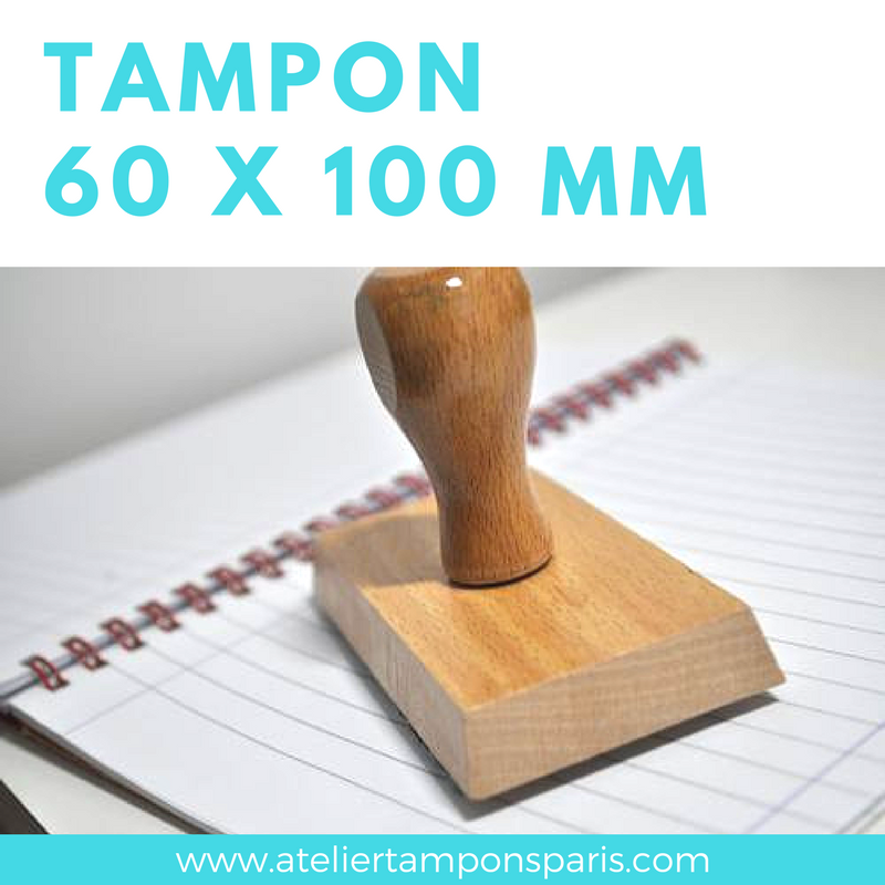 Tampon vintage 60 x 100 mm personnalisé