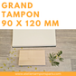 Grand tampon bois 90 x 120 mm personnalisé