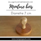 MONTURE BOIS POUR TAMPONS ENCREURS RONDE DIAMETRE 7 CM OU 70 MM