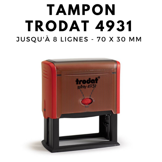 Tampon encreur automatique TRODAT printy 4931 dimension 70x30 mm