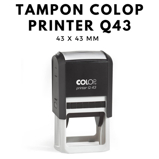 Tampon encreur automatique COLOP printer Q43 dimension 43 X 43 mm
