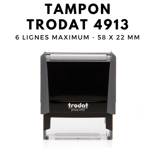 Tampon personnalisé Trodat Printy 4913 58x22 mm / 5 lignes