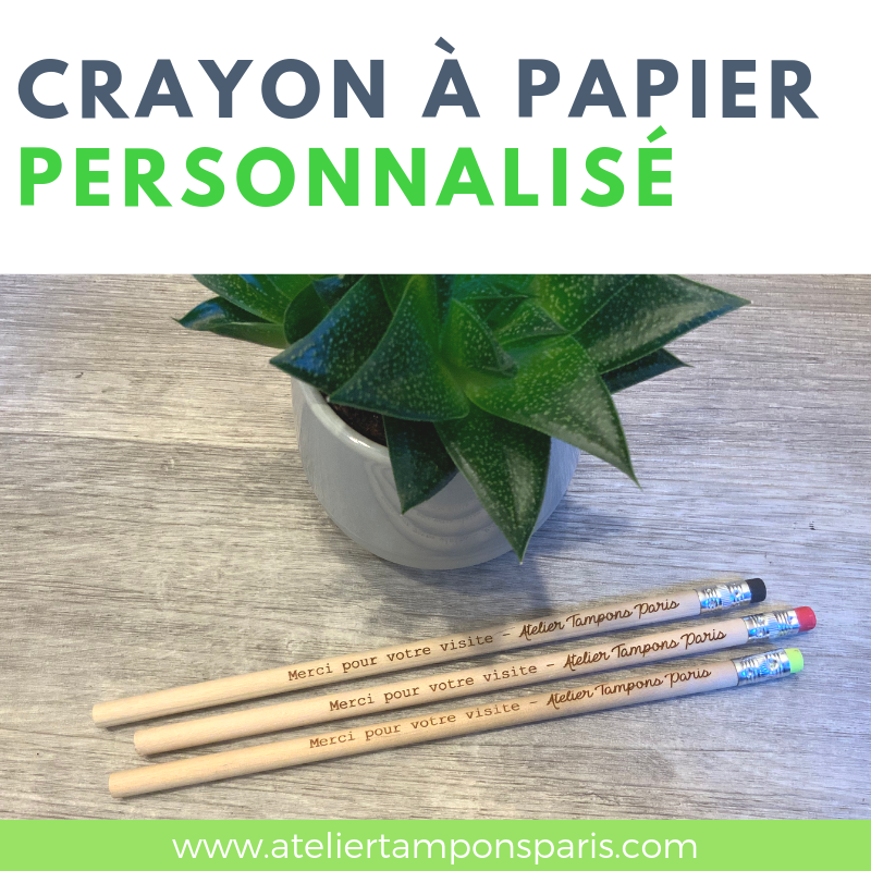 Crayons à papier personnalisés et gravés avec votre texte