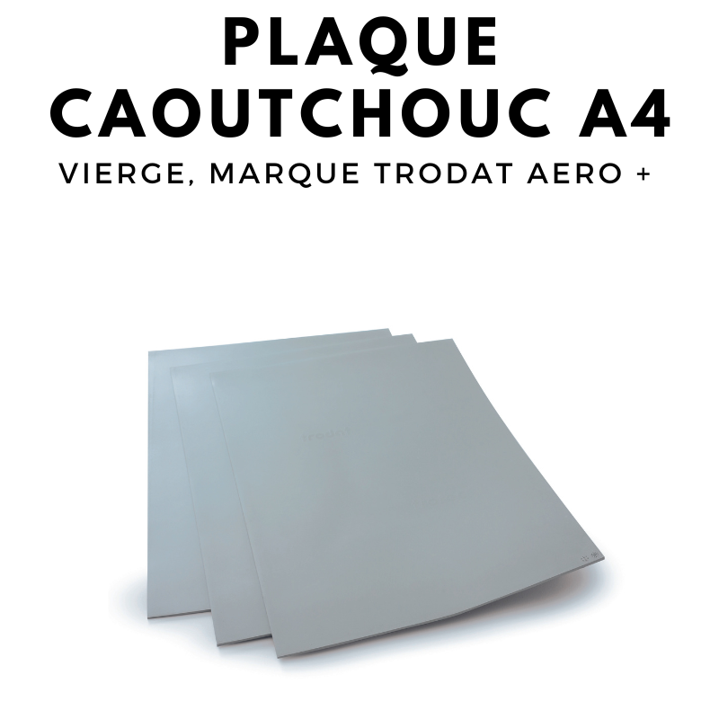 Plaque de caoutchouc A4 vierge Trodat Aero+ à graver