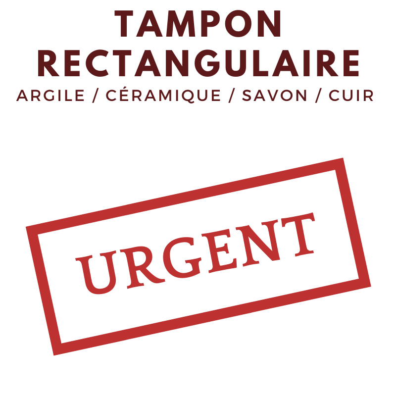 Tampon rectangulaire pour argile, savon, cuir, terre, céramique ou sable en urgence