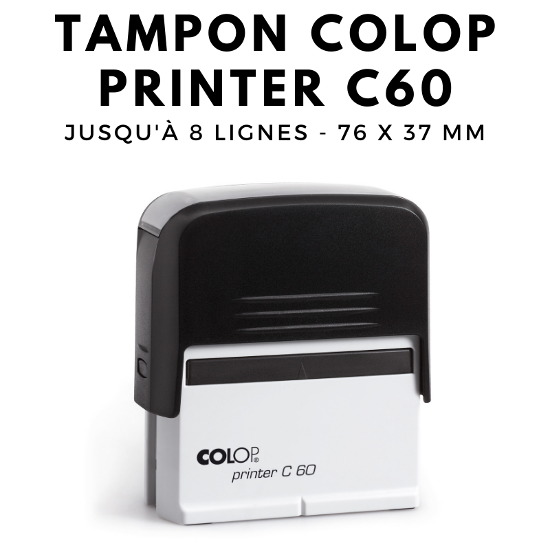 Tampon commercial grand format printer C60 COLOP 8 lignes