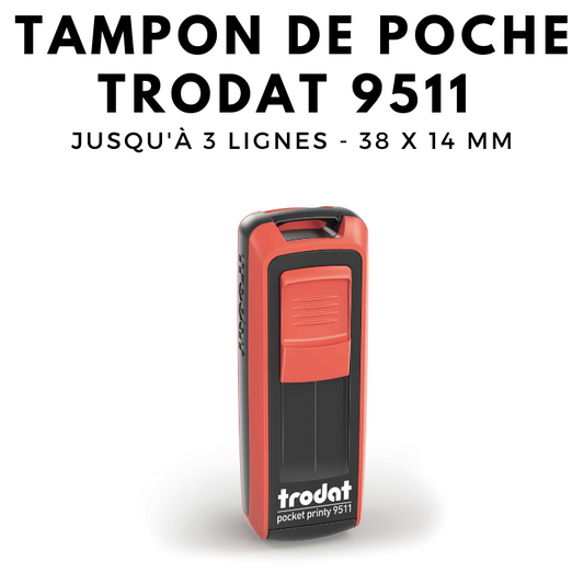 Tampon encreur de poche 3 lignes TRODAT 9511