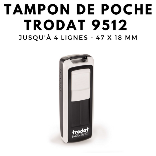 Tampon encreur de poche 4 lignes TRODAT 9512