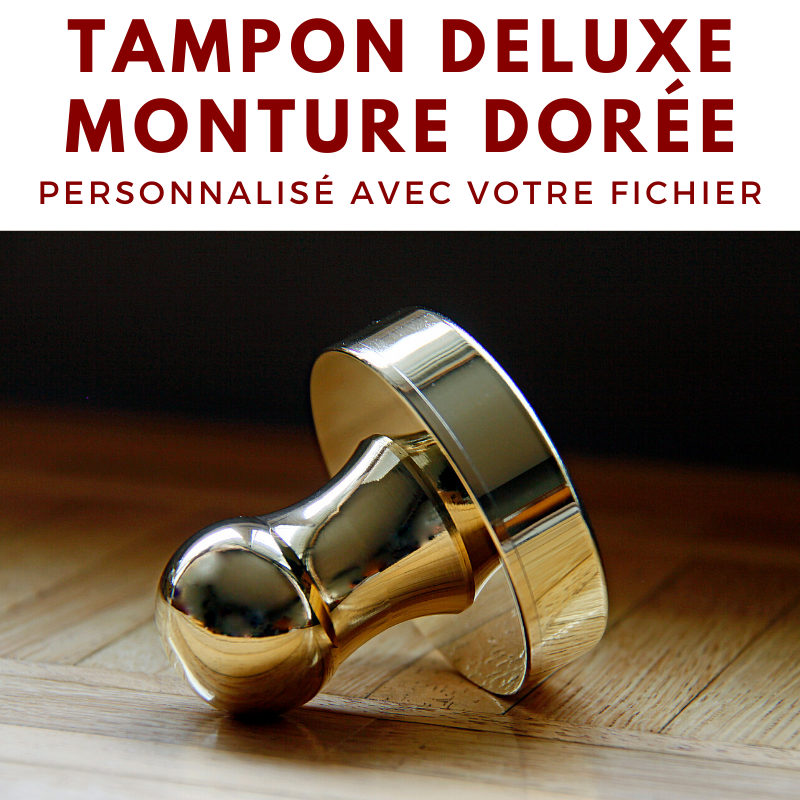 Tampon encreur deluxe rond en laiton